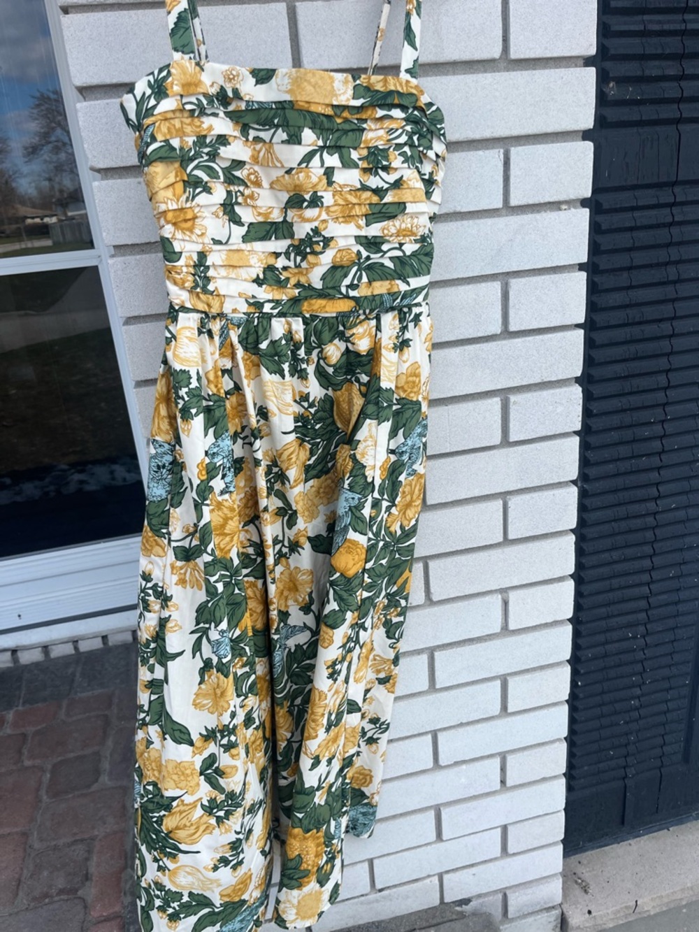 Floral Yellow & Green dress